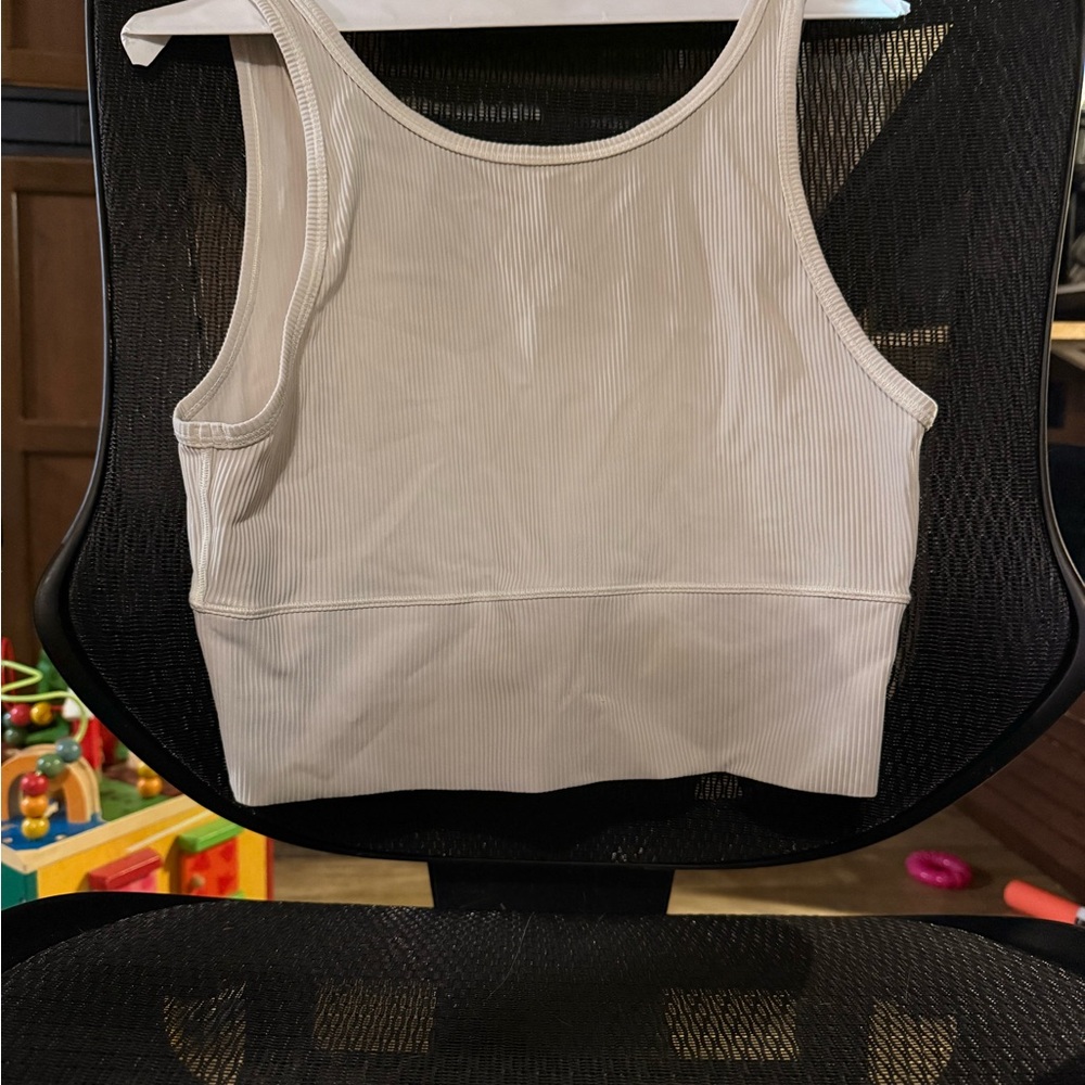 Lululemon Athletica Cream Ribbed Tank Top